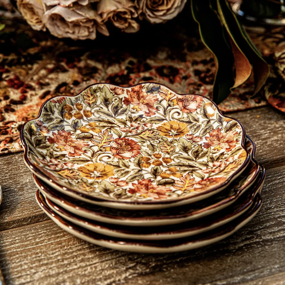 Juliska Dinnerware|Willa Cocktail Plate in Amber, Set of 4