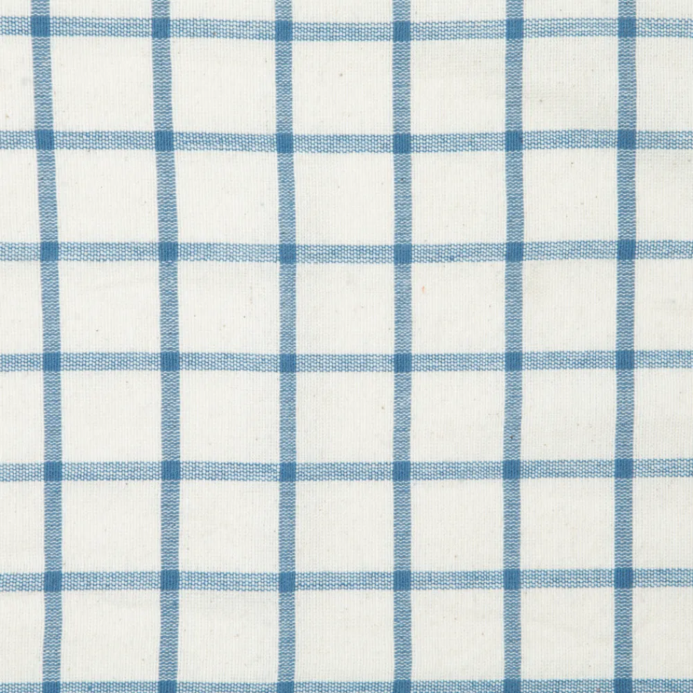 Caravan Place Settings & Linens|Windowpane Napkins in Blue & Natural, Set of 4