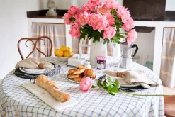 Caravan Place Settings & Linens|Windowpane 60x60 Tablecloth in Blue & Natural