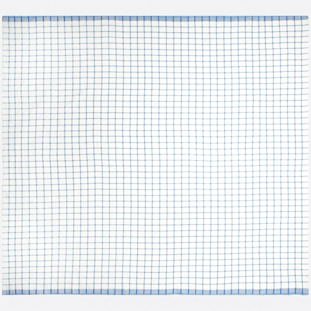 Caravan Place Settings & Linens|Windowpane 60x90 Tablecloth in Blue & Natural