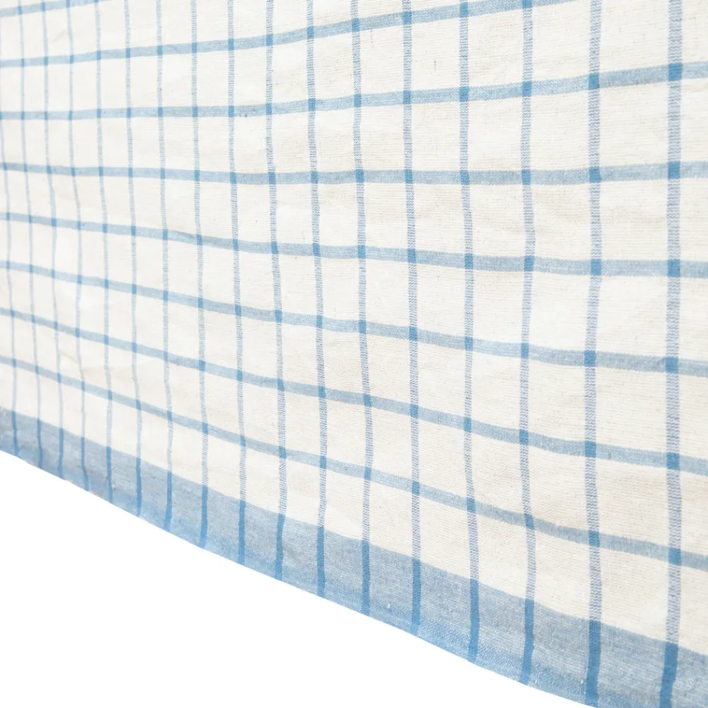 Caravan Place Settings & Linens|Windowpane 60x90 Tablecloth in Blue & Natural