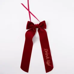 No Reservations Place Settings & Linens|Wine Bow “Drink Up”