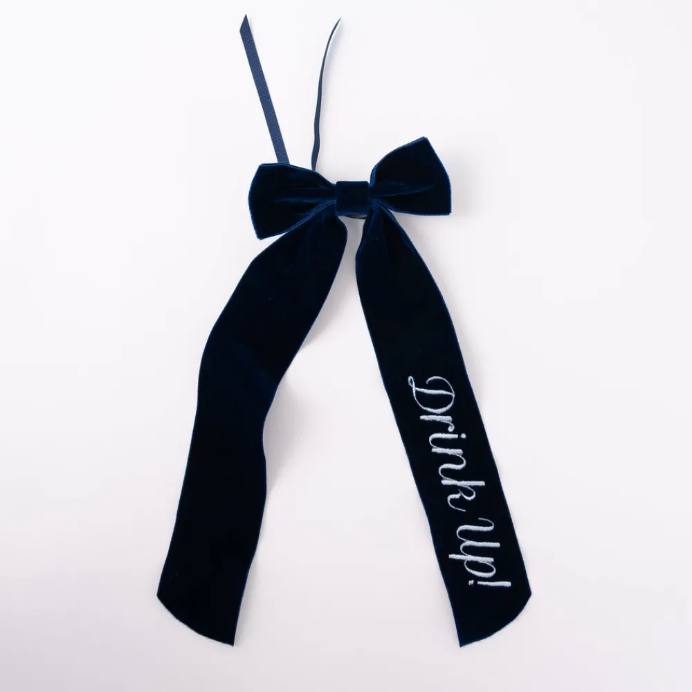 No Reservations Place Settings & Linens|Wine Bow “Drink Up”