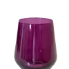 Estelle Colored Glass Glassware|Wine Stemless, Set of 6 Amethyst