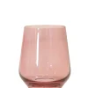 Estelle Colored Glass Glassware|Wine Stemless, Set of 6 Rose