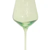 Estelle Colored Glass Glassware|Wine Stemware, Set of 6 Mint Green