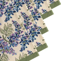Couleur Nature Place Settings & Linens|Wisteria Green & Blue Napkins, Set of 6