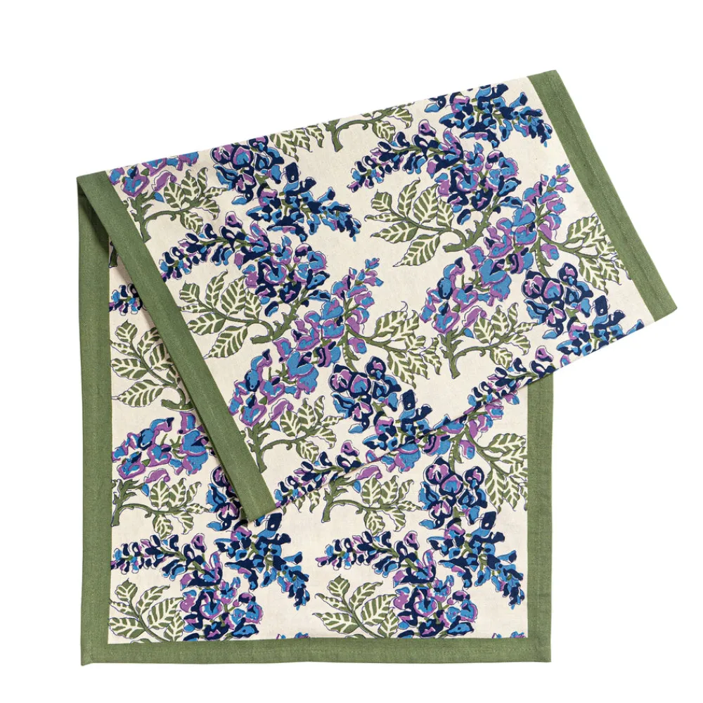Couleur Nature Place Settings & Linens|Wisteria Green & Blue Runner