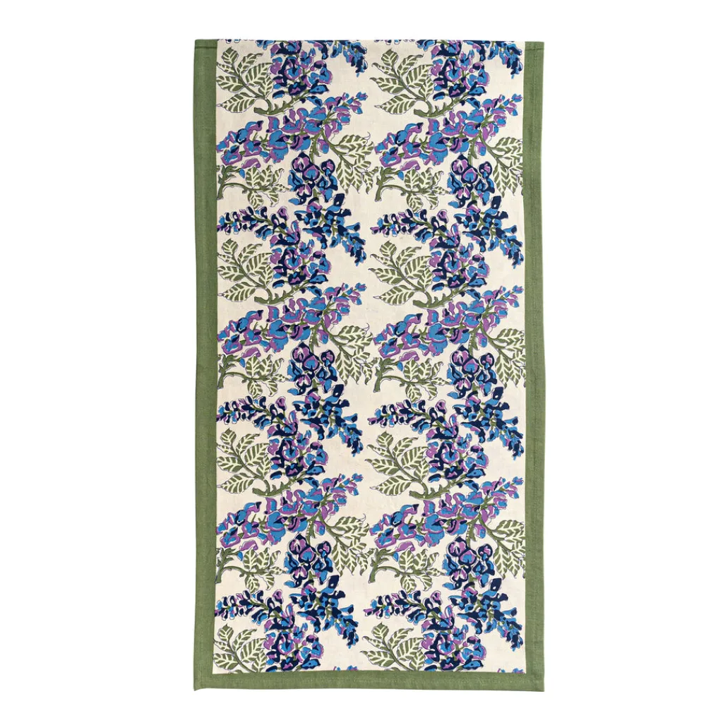 Couleur Nature Place Settings & Linens|Wisteria Green & Blue Runner