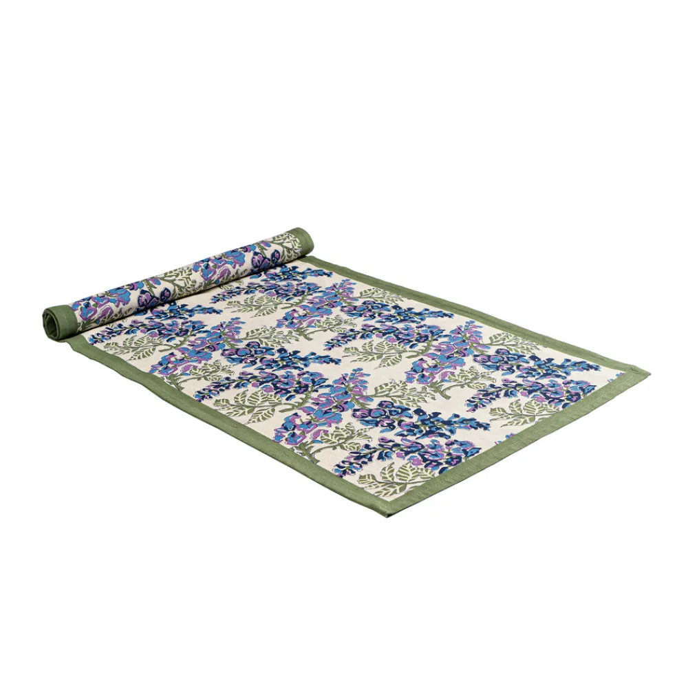 Couleur Nature Place Settings & Linens|Wisteria Green & Blue Runner