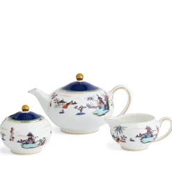 Wedgwood Dinnerware|Wonderlust 3-Piece Tea Set in Blue Pagoda