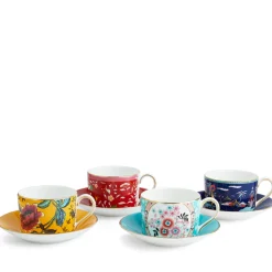Wedgwood Dinnerware|Wonderlust Teacup & Saucer, Set of 4