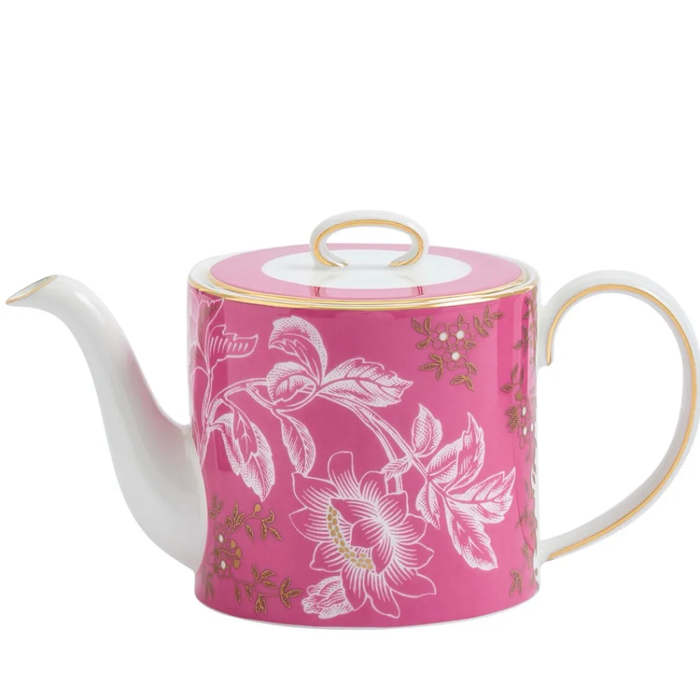 Wedgwood Dinnerware|Wonderlust Tonquin Teapot in Pink