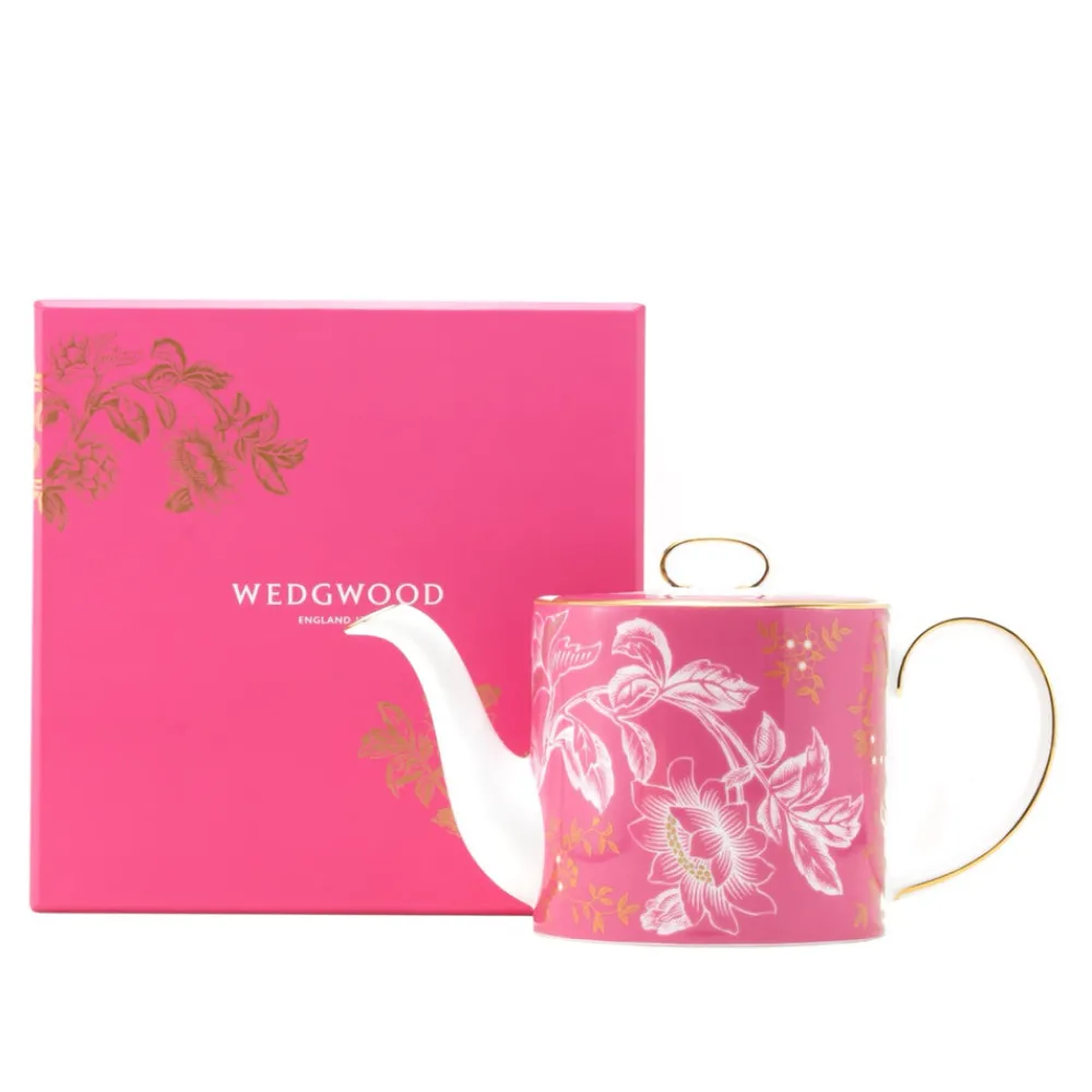 Wedgwood Dinnerware|Wonderlust Tonquin Teapot in Pink