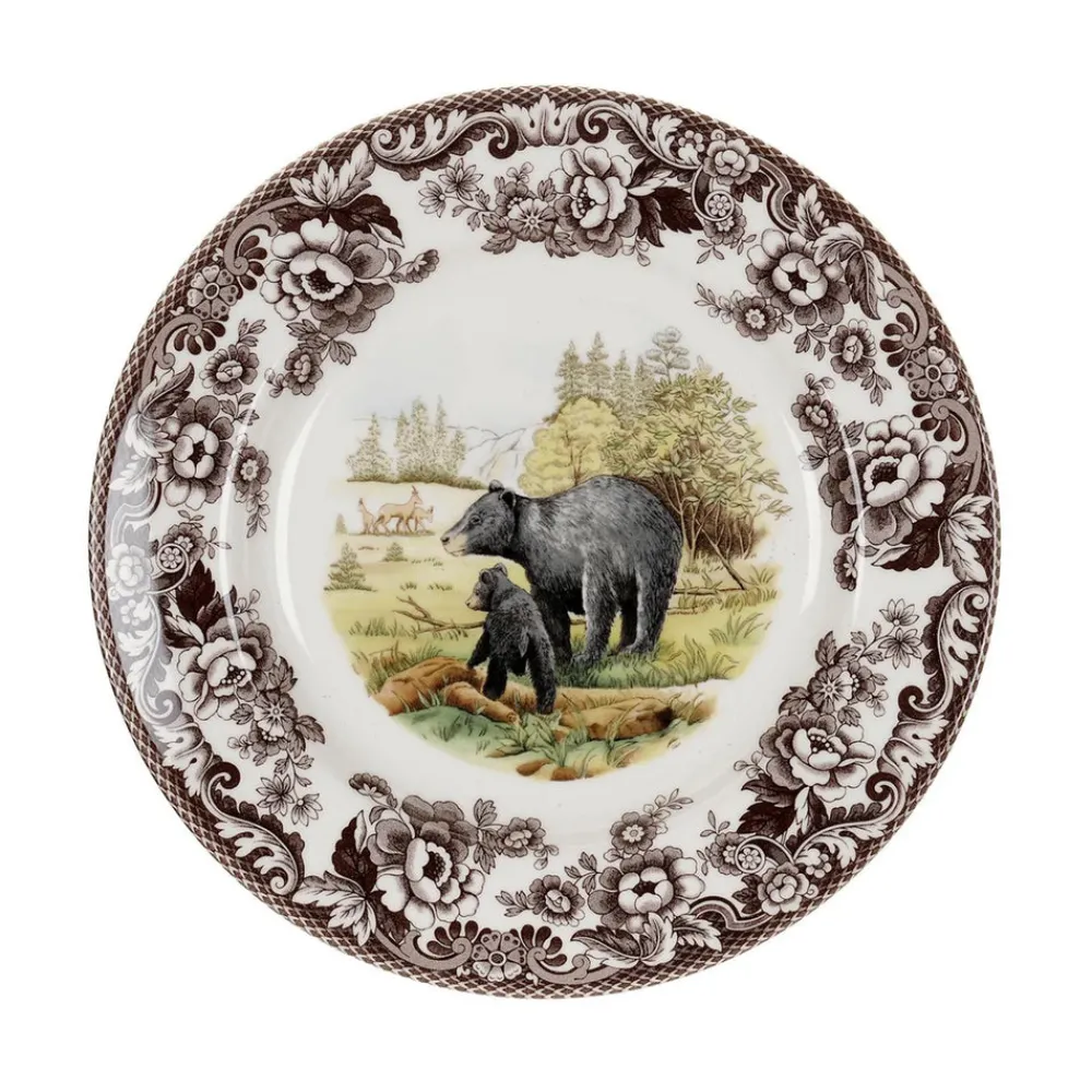 Spode Dinnerware|Woodland Dinner Plate with Black Bear
