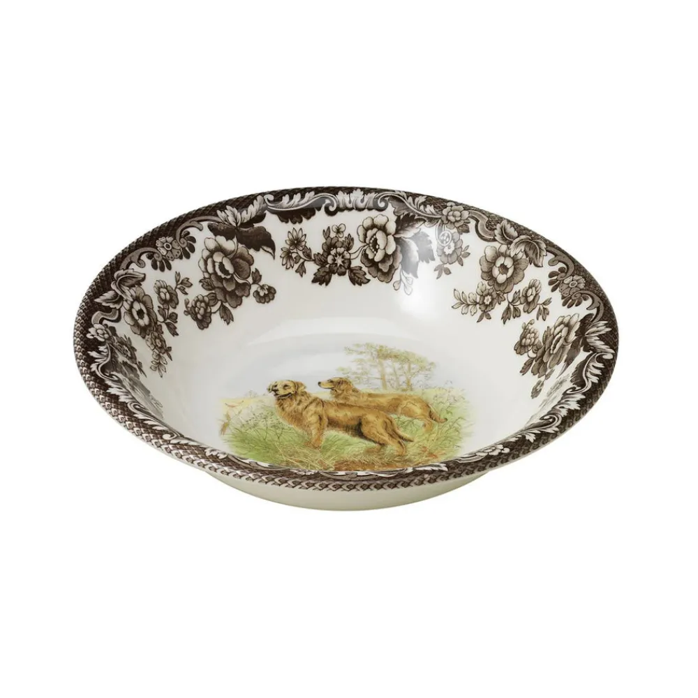 Spode Dinnerware|Woodland Dogs Ascot Cereal Bowl with Golden Retriever