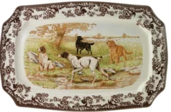Spode Dinnerware|Woodland Dogs Rectangular Platter with All Dogs