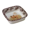 Spode Dinnerware|Woodland Dogs Square Rim Dish with Golden Retriever
