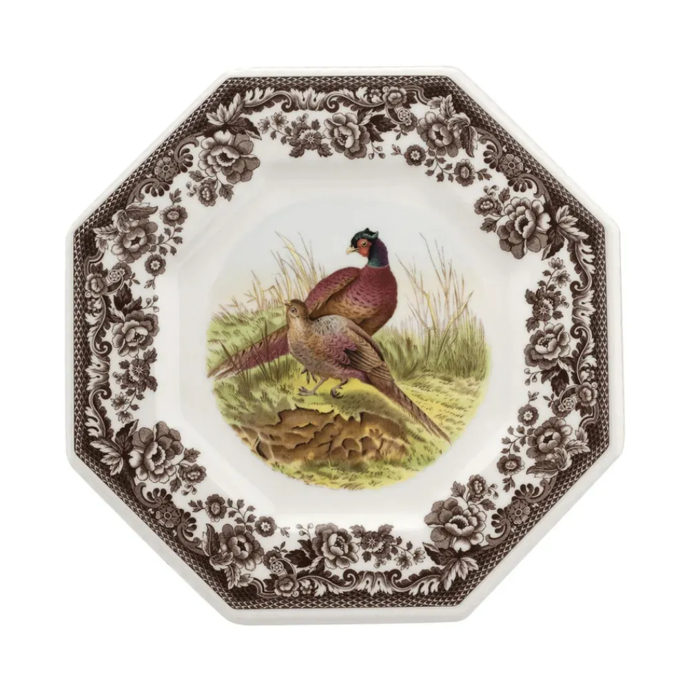Spode Dinnerware|Woodland Octagonal Plate with Pheasant