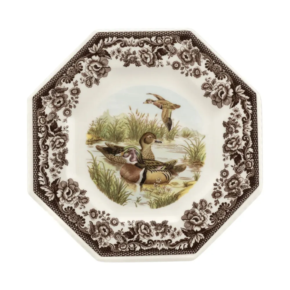 Spode Dinnerware|Woodland Octagonal Plate with Wood Duck