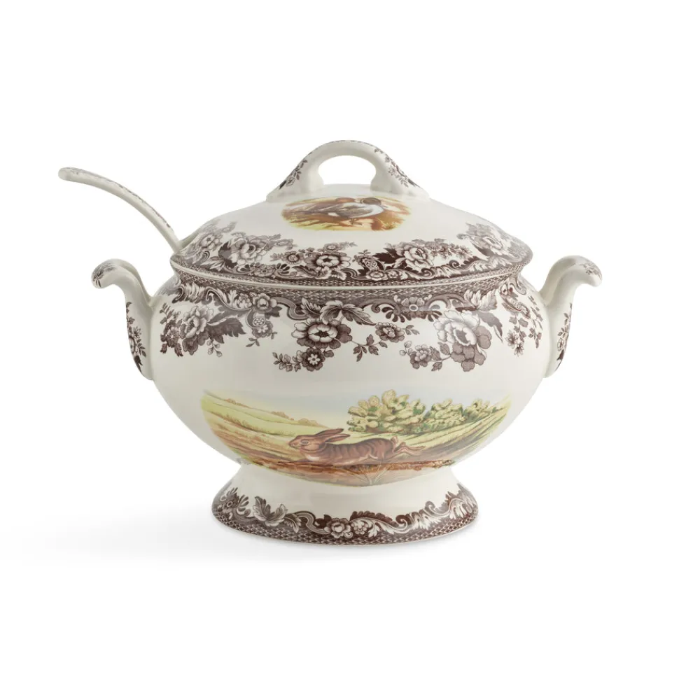 Spode Dinnerware|Woodland Soup Tureen with Cover Rabbit, Quail, & Pintail