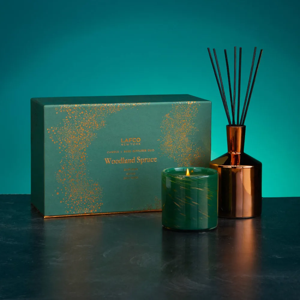 LAFCO New York Candles|Woodland Spruce Classic Candle & Diffuser Duo