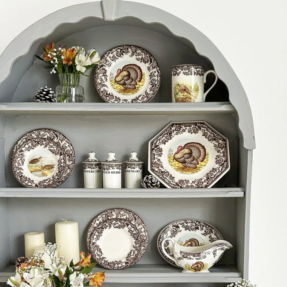 Spode Dinnerware|Woodland Turkey Octagonal Plate