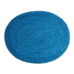 Cabana Wicker|Place Settings & Linens|Woven Raffia Placemat in Blue