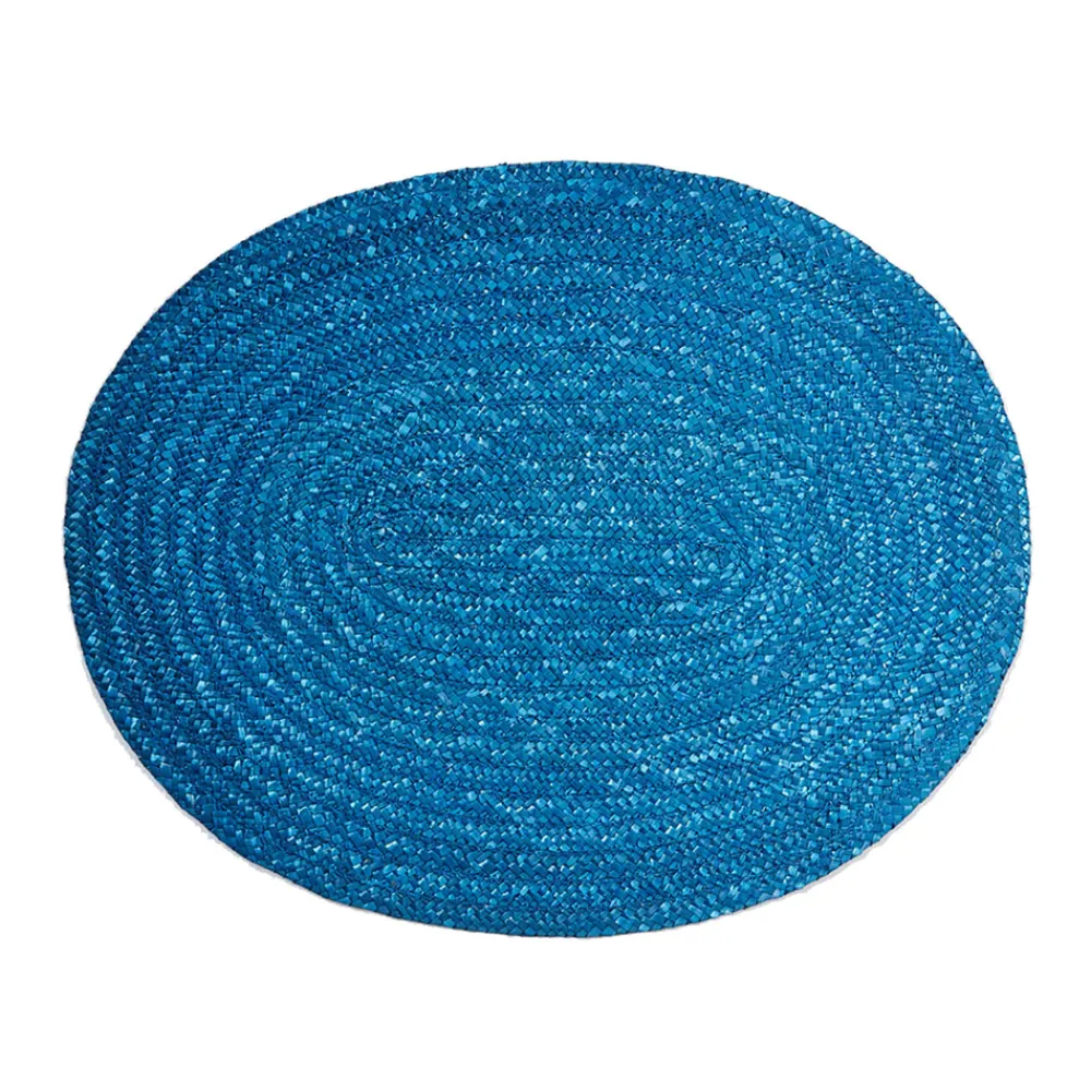 Cabana Wicker|Place Settings & Linens|Woven Raffia Placemat in Blue