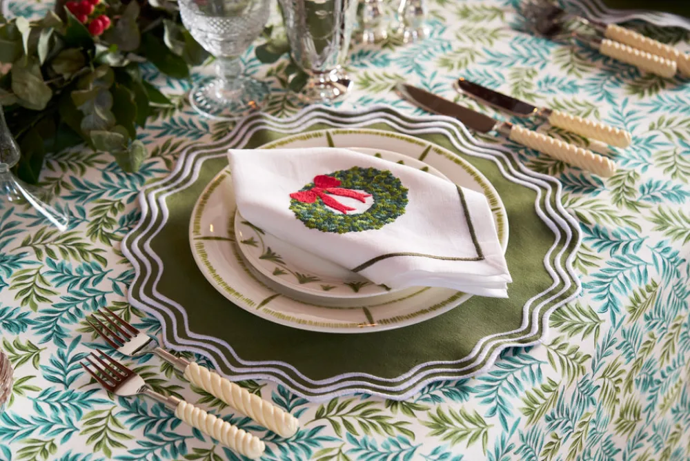 Loulou La Dune Place Settings & Linens|Wreath Placemat, Set of 4