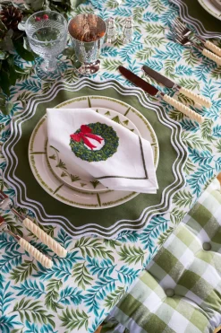 Loulou La Dune Place Settings & Linens|Wreath Placemat, Set of 4