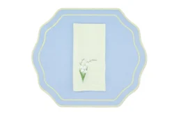 TriChi Design Place Settings & Linens|Yellow Lily Linen Napkin and Stucco Linen Placemat, Set of 4