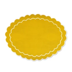 Chefanie Place Settings & Linens|Yellow Oval Placemats, Set of 4