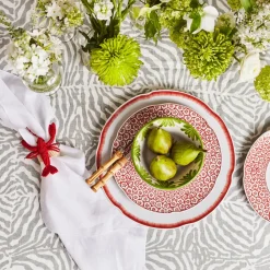 Maison Margaux Place Settings & Linens|Zebra Grey Tablecloth