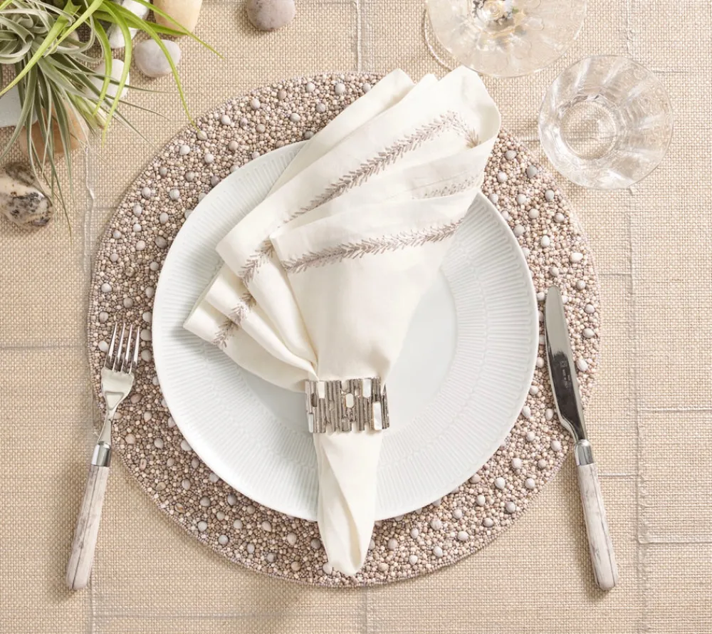 Kim Seybert Place Settings & Linens|Zen Placemat in Gray & Taupe, Set of 4