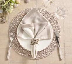 Kim Seybert Place Settings & Linens|Zen Placemat in Gray & Taupe, Set of 4