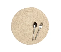 Maison Maison Design Wicker|Place Settings & Linens|Zoey Mixed Taupe Round Placemats